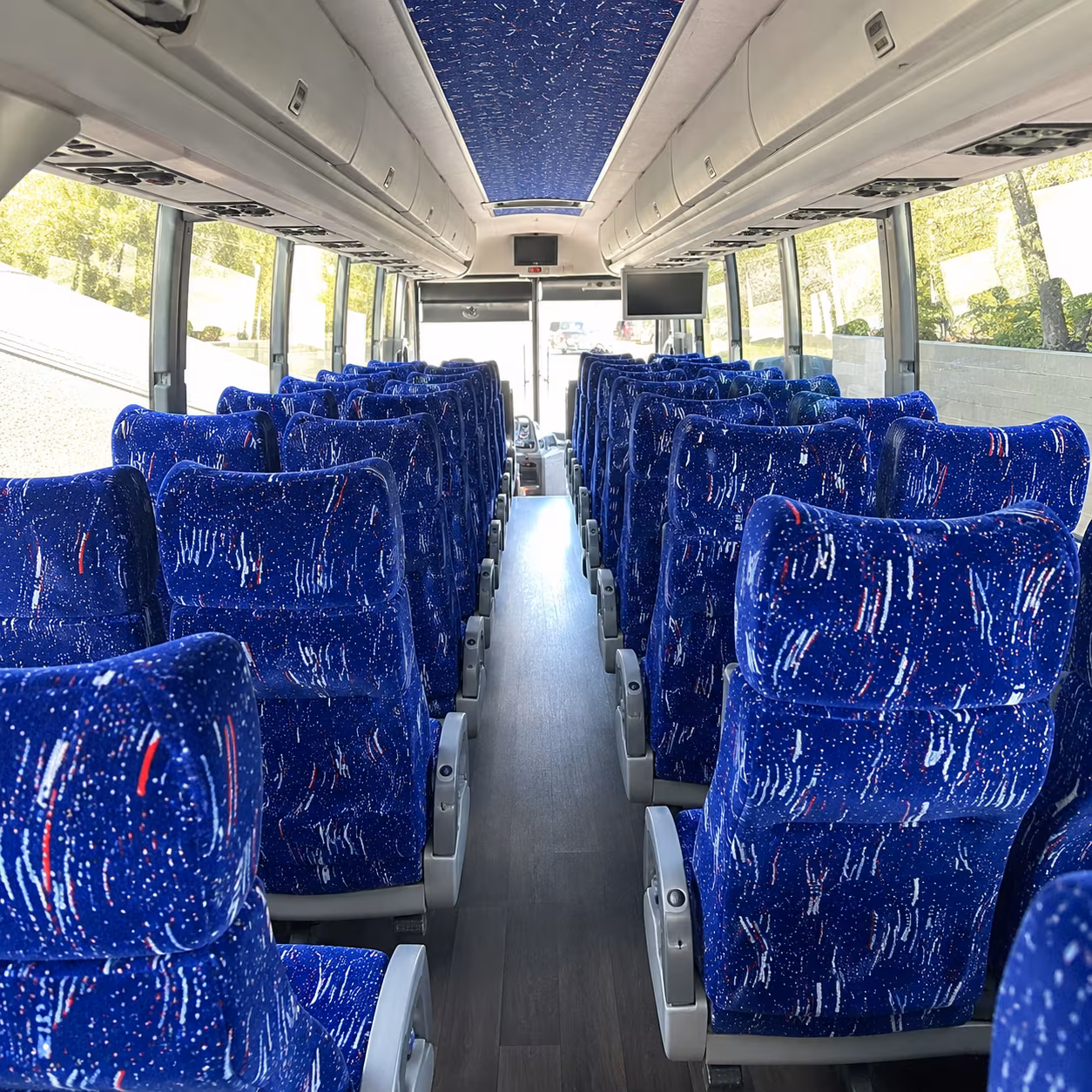 arvada charter bus rental interior
