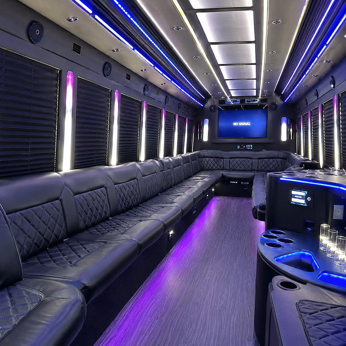 grand junction 30 passenger party bus inside