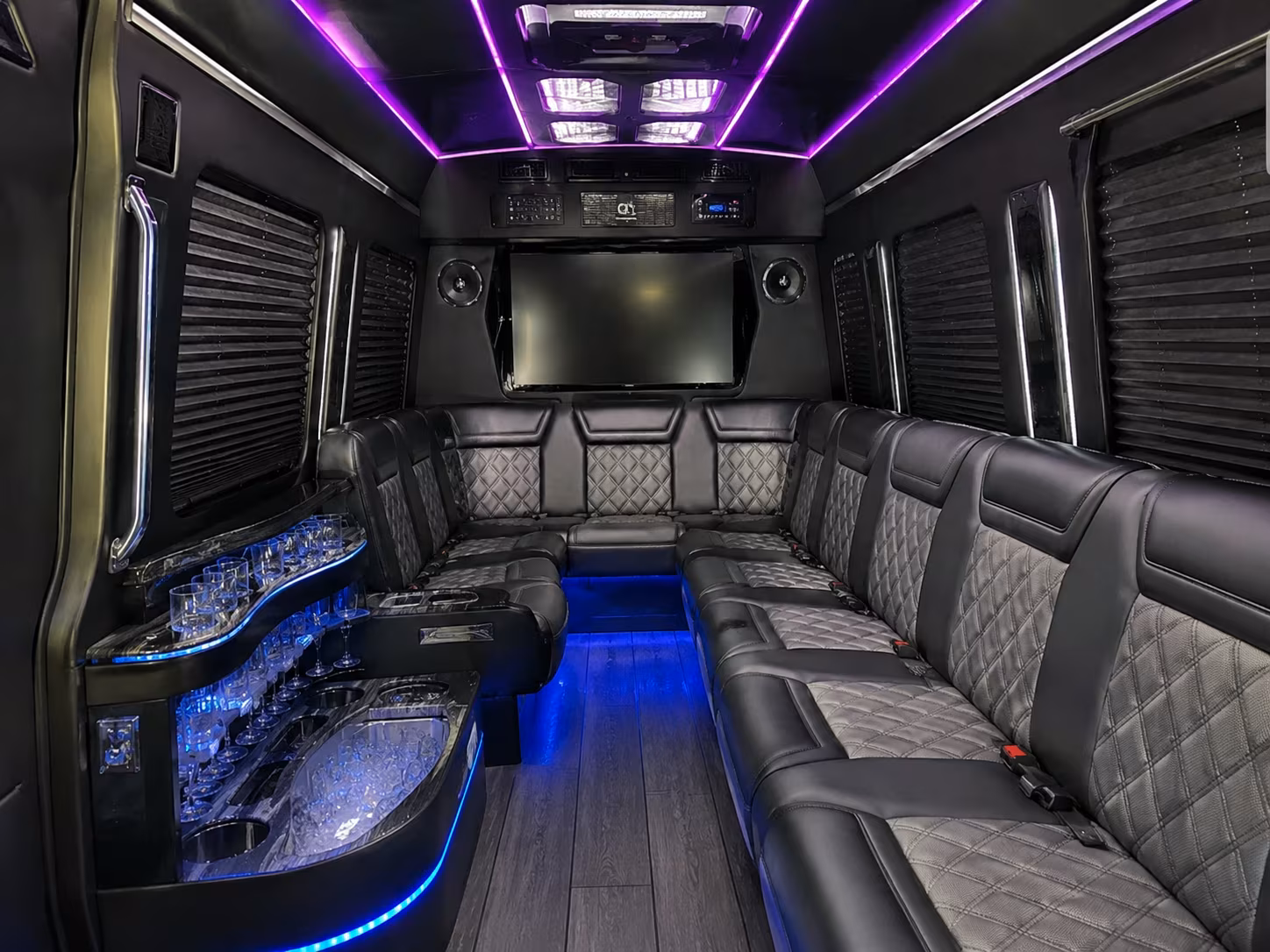 grand junction 40 passenger party bus inside