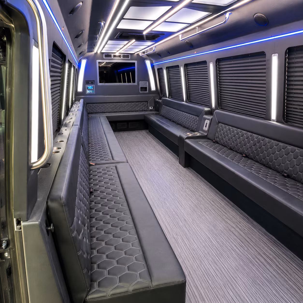 grand junction 40 passenger party bus interior