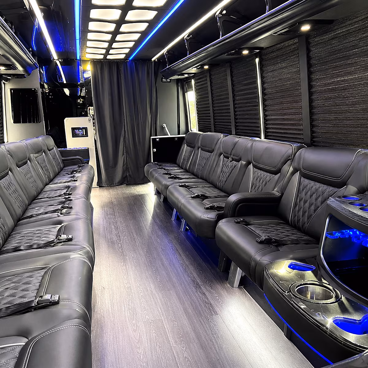 grand junction party bus rental interior
