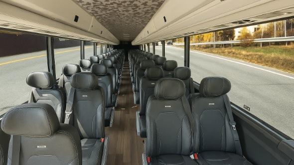 Interior of Charter Bus Company Grand Junction's 15 Passenger Minibus in Grand Junction