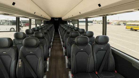 Interior of Charter Bus Company Grand Junction's 30 Passenger Minibus in Grand Junction