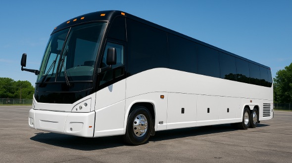 Exterior of Charter Bus Company Grand Junction's 50 Passenger Charter Bus in Grand Junction