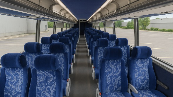 Interior of Charter Bus Company Grand Junction's 56 Passenger Charter Bus in Grand Junction