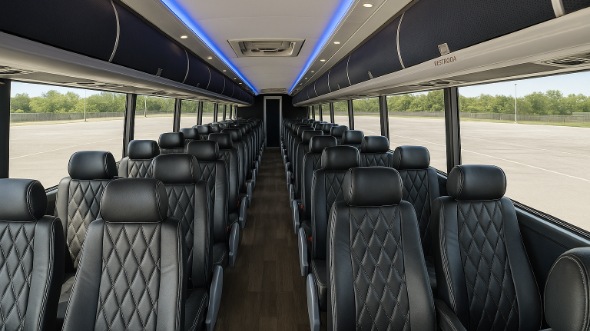 grand junction 50 passenger charter bus inside
