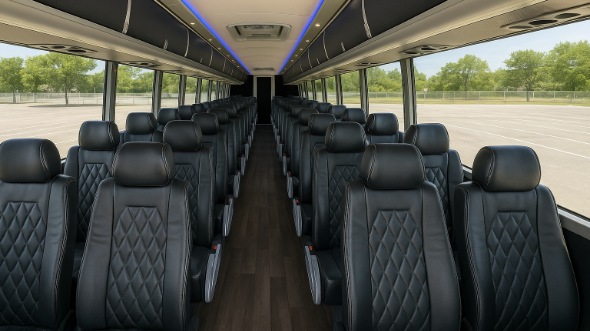 grand junction 54 passenger charter bus inside
