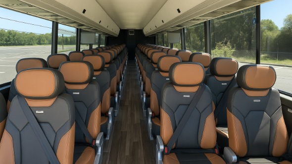 grand junction 56 passenger charter bus inside