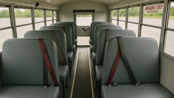 Interior of Charter Bus Company Colorado Springs's School Bus in Colorado Springs